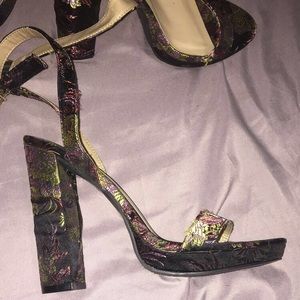 FOREVER 21 Purple Floral Heels